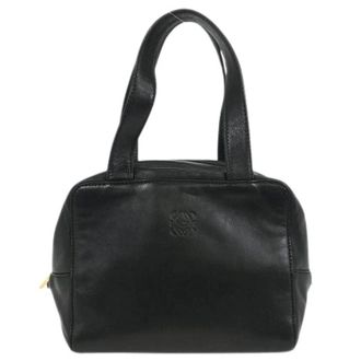 Loewe Pre-owned Leren Handtas - Dames - Pre-owned - Zwart - Maat: ONE Size Leer