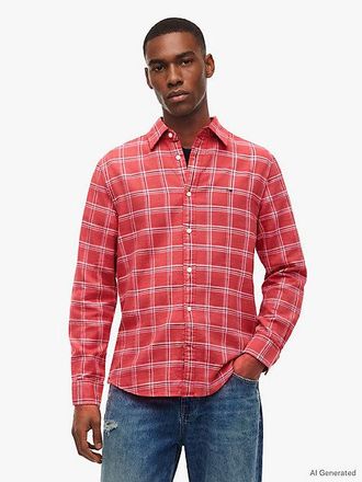 Tommy Hilfiger Regular Fit Textured Twill Check Shirt