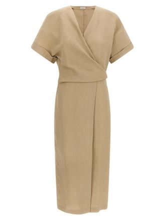 Brunello Cucinelli Beige Wrap dress