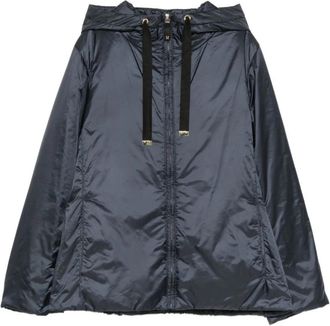 Max Mara Giacca Greenh met rits - Dames - Zomerjassen - Blauw - S - Leer - Jassen