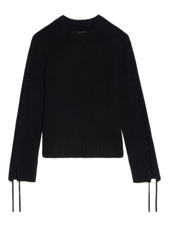 Zadig&Voltaire Malty sleeve tie sweater - Black