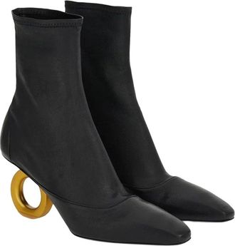 Ferragamo Elina 70Mm Leather Ankle Boot