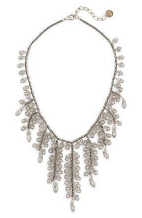 Deepa Gurnani Felice Frontal Necklae in Gunmetal at Nordstrom Rack