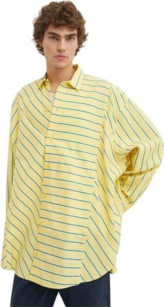 Sunnei Cotton Shirt - Heren - Casual Overhemden - Geel - Xs/S - Katoen - Overhemden