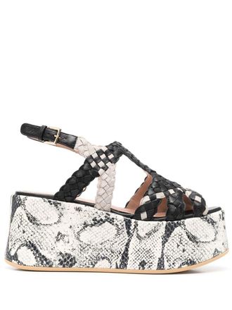 Alberta Ferretti Sandali con plateau - Nero