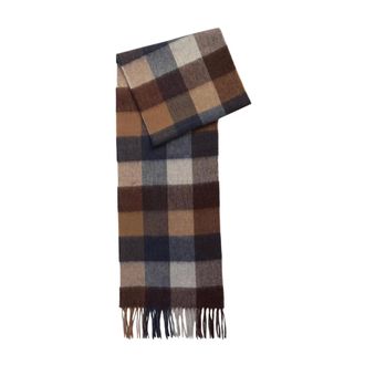 Barbour Accessoires, Heren, Veelkleurig, ONE Size, Wol, Geruite wollen sjaal