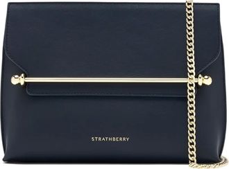 Strathberry Clutch con catena - Blu