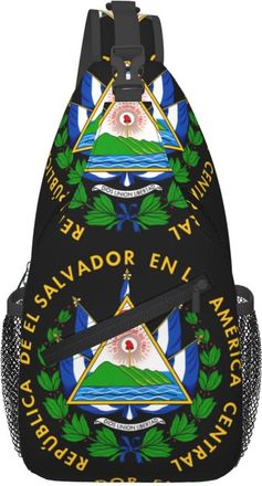 Generic Flag Sling Bag With Zipper Cross Body Bag Lightweight Backpack For Women Sports Casual