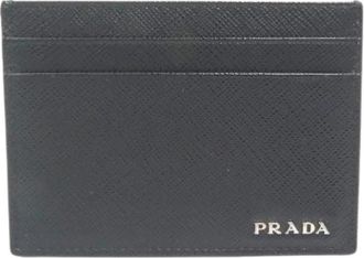 Prada Pre-owned Card Case - unisex - Vintage Accessoires - Zwart - ONE Size - Leer - Vintage