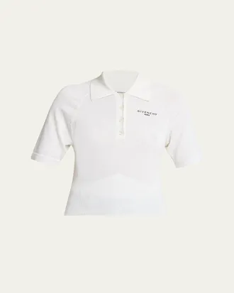 Givenchy Cropped Short-Sleeve Polo Shirt