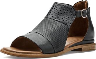 Miz Mooz Gaven Flat Sandals Womens Sandals Black : EU 42 (US Womens 10.5-11) B - Medium, Leather
