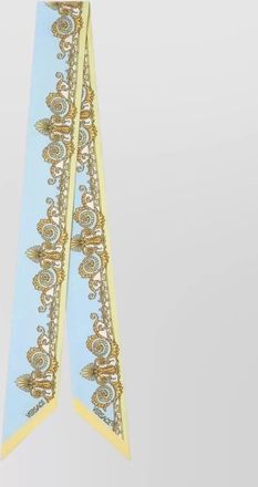 Versace spring barocco silk twill rectangular scarf