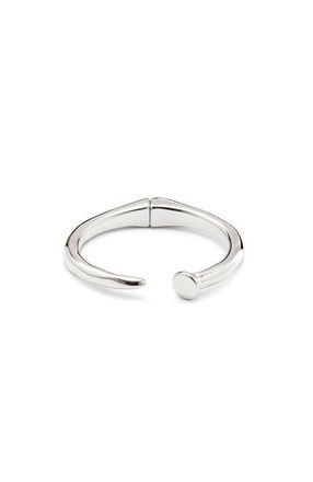 UNOde50 Bent Nail Bangle in Silver at Nordstrom, Size Medium