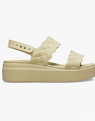 Crocs Womens Crocs 209977-212 BROOKLYN WOVEN Womens Sandals Chai - Cream - Size: 6
