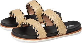 Mia Vella Womens Sandals Natural/Brown : 6.5 M, Faux Leather