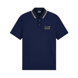 Emporio Armani Polo Premium Label - - Tops - Uomo - Blu - 2XL