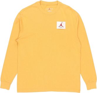 Nike Jordan Air Jordan Logo Print Crew-neck Sports Flight Yellow DD0966-217