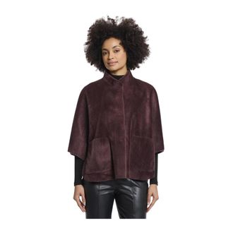 Rino&Pelle Jassen, Dames, Bruin, L, Faux Fur Cape in Chocolate Bean