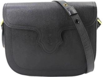 Saint Laurent Pre-owned Vintage Schoudertas - Dames - Vintage Schoudertas - Zwart - ONE Size - Leer - Vintage