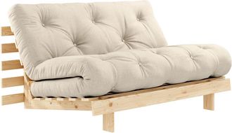 Karup Design Design - Roots Schlafsofa, 140 x 200 cm, Kiefer natur / linen (914)