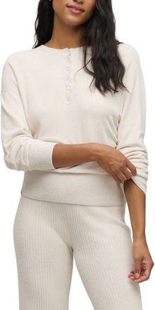 Barefoot Dreams CozyChic Ultra Lite Scallop Dolman Henley in Sand Dune at Nordstrom, Size X-Large