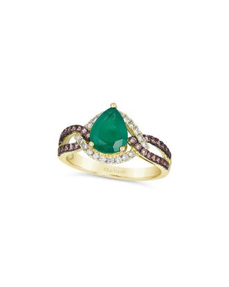 Le Vian 14K 1.31 Ct. Tw. Diamond & Emerald Eternity Ring
