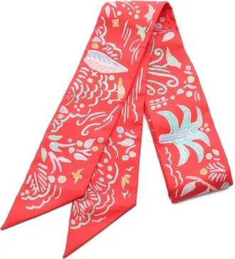 Hermès Foulard Isola Primavera in seta 2021 - Rosso
