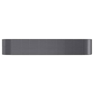 Berkfield Home Garden Raised Bed Powder-coated Steel 396x100x68 cm Anthracite in Dark Grey | Size: 396 x 100 x 68 cm