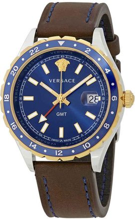 Versace Hellenyium GMT Blue Dial Mens Watch V11080017