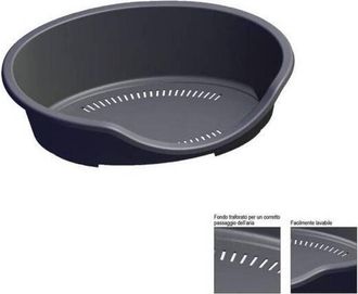 OEM Zoov Lettino P/cani Gatti 95x70x29cm Grigio