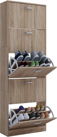 VCM Vcm - Gabinetto Scarpa In Legno Dimensioni: A. 170 X L. 59 X T. 22 Cm 5 Flap - Sipos Xl (rovere Sonoma)