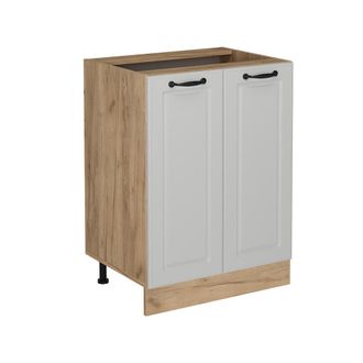 Vicco Mueble Bajo De Cocina R-line, Blanco Casa De Campo, 60 Cm Sin Encimera