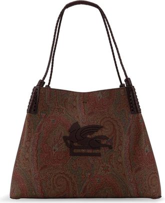 Etro Tassen, Dames, Bruin, ONE Size, Leer, Medium Libra Tote Bag