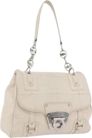 Ferragamo Pre-owned Shoulder Bags, female, White, Size: ONE SIZE Pre-owned Shoulder Bag