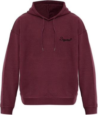 Dsquared2 Logo Sweatshirt - Heren - Hoodies - Rood - S - Katoen - Hoodies & sweatvesten