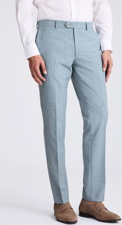 Moss Slim Fit Teal Marl Trousers