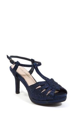Lady Couture Midnight Rhinestone Sandal in Navy at Nordstrom Rack, Size 6.5-7Us / 37Eu