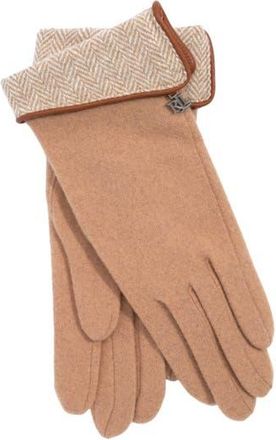 Lauren Ralph Lauren Pattern Cuff Glove With Logo Charm in Classic Camel at Nordstrom, Size X-Large
