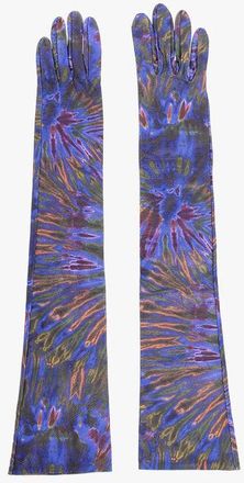 Dsquared2 Tie Dye Effect Warm Leather Gloves size 7