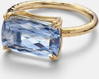 Octavia Elizabeth Anello in oro 18kt con acquamarina
