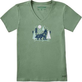 Life is good Crusher V-Neck T-Shirt