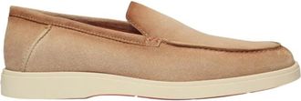 Santoni Suede Loafer - Heren - Loafers - Bruin - 44 EU - Su&egrave;de - Schoenen