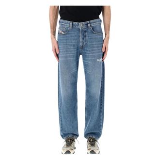 Diesel Jeans, Heren, Blauw, W33, Katoen, D-Macs Regular Jeans