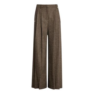 Fracomina Pantaloni Palazzo Larghi - - Trousers - Donna - Marrone - S