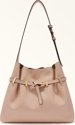 Furla Aura Borsa A Secchiello M Anemone Pink Rosa Pelle Di Vitello Granata Keria Donna
