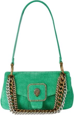 Kurt Geiger Mini Pimlico Bag Chain - Dames - Tassen - Groen - Maat: ONE Size Leer