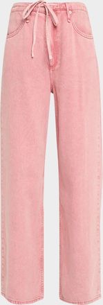 Rag & Bone Featherweight Phoebe Drawstring Wide-Leg Jeans
