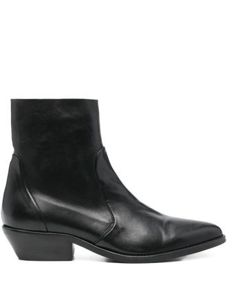 Julie Dee 40mm pointed-toe boots - women - Calf Leather/Calf Leather/Rubber - 36 - Black
