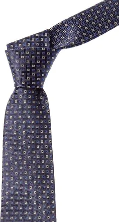 Canali Navy Squares Silk Tie