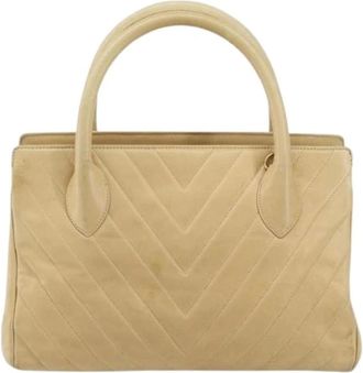 Chanel Pre-owned Handbags, female, Beige, Size: ONE SIZE Pre-owned Vintage Handbag